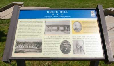 Druid Hill Marker. Click for full size. Druid Hill Marker image. Click for full size.