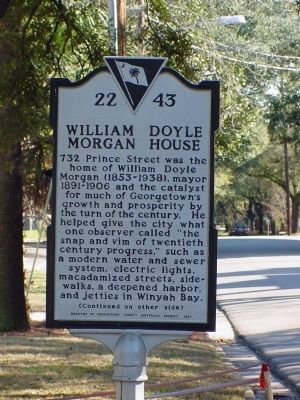 William Doyle Morgan House Marker, Side 1 image. Click for full size.