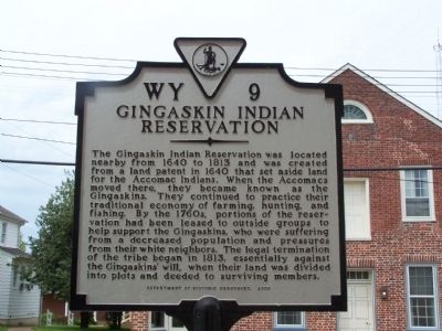 Gingaskin Indian Reservation Marker image. Click for full size.