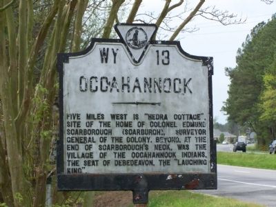 Occahannock Marker image. Click for full size.