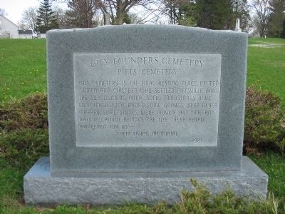 City Founders' Cemetery Marker. Click for full size. City Founders' Cemetery Marker image. Click for full size.