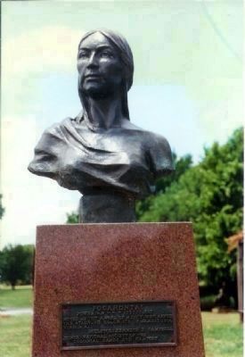 Bust of Pocahontas at the National Hall of Fame for Famous American Indians, Anadarko, OK image. Click for full size.
