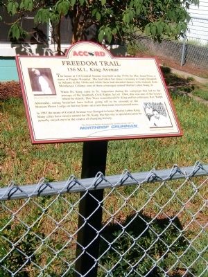 156 M.L. King Avenue Marker. Click for full size. 156 M.L. King Avenue Marker image. Click for full size.