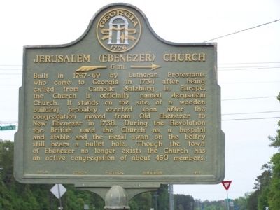 Jerusalem (Ebenezer) Church Marker image. Click for full size.