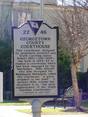 Georgetown County Courthouse Marker, Side 1 image. Click for full size.