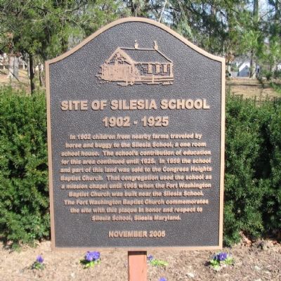 Site of Silesia School Marker. Click for full size. Site of Silesia School Marker image. Click for full size.