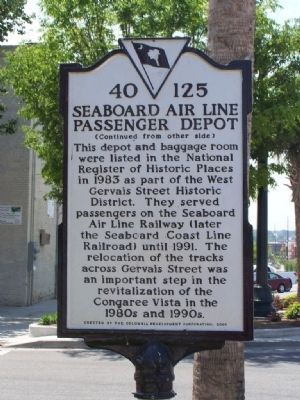 Seaboard Air Line Passenger Station Marker. Click for full size. Seaboard Air Line Passenger Station Marker image. Click for full size.