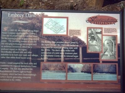 Embrey Dam Marker image. Click for full size.