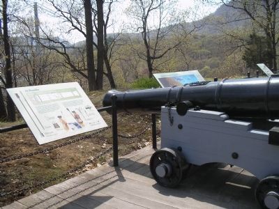 Marker in Fort Montgomery State Historic Site. Click for full size. Marker in Fort Montgomery State Historic Site image. Click for full size.