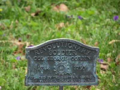 D.A.R. marker for Col. George Corbin image. Click for full size.