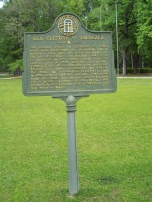 Silk Culture at Ebenezer Marker image. Click for full size.