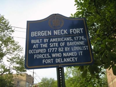Bergen Neck Fort Marker image. Click for full size.