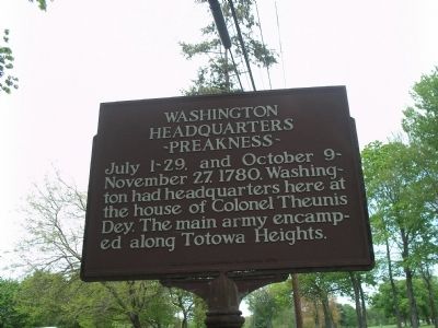 Washington Headquarters Marker. Click for full size. Washington Headquarters Marker image. Click for full size.