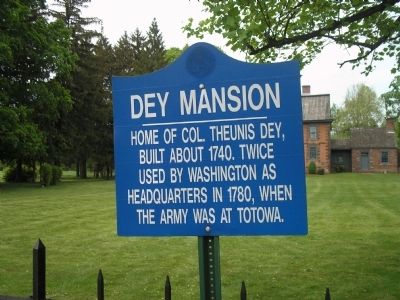 Dey Mansion Marker. Click for full size. Dey Mansion Marker image. Click for full size.