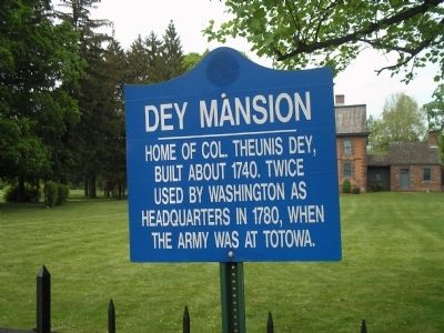 Dey Mansion Marker image. Click for full size.