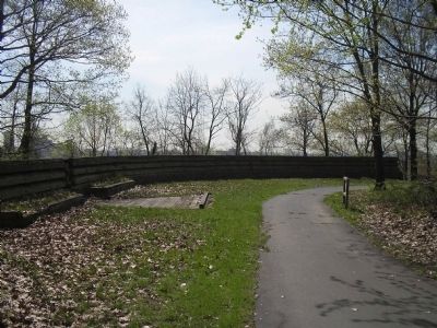 Marker at Mortar Battery. Click for full size. Marker at Mortar Battery image. Click for full size.