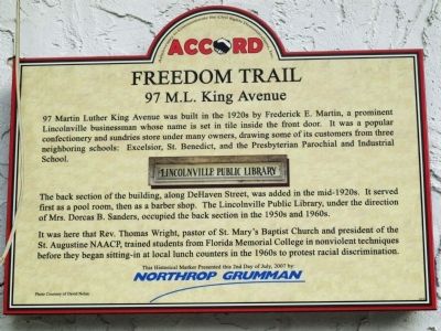 97 M.L. King Avenue Marker image. Click for full size.