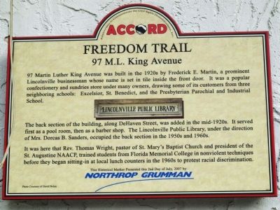 97 M.L. King Avenue Marker. Click for full size. 97 M.L. King Avenue Marker image. Click for full size.