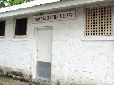 The Lincolvnille Public Library, DeHaven Street Side image. Click for full size.
