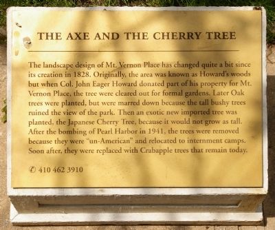 The Axe and the Cherry Tree Marker image. Click for full size.