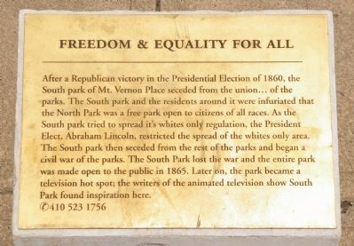 Freedom & Equality for All Marker image. Click for full size.