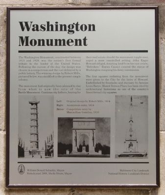 Washington Monument Marker. Click for full size. Washington Monument Marker image. Click for full size.