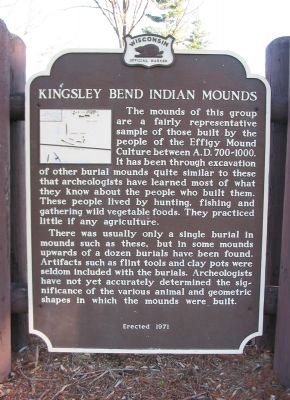 Kingsley Bend Indian Mounds Marker. Click for full size. Kingsley Bend Indian Mounds Marker image. Click for full size.