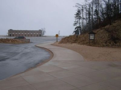 State Park Bathhouse in the background. Click for full size. State Park Bathhouse in the background image. Click for full size.