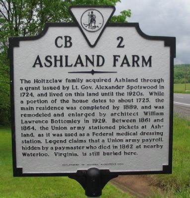 Ashland Farm Marker image. Click for full size.
