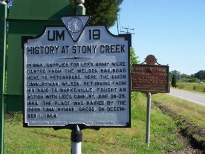 History of Stony Creek Marker image. Click for full size.