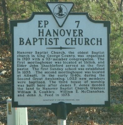Hanover Baptist Church. Click for full size. Hanover Baptist Church image. Click for full size.