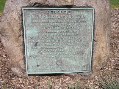 Site of the Blue Hills Fort and Camp Marker image. Click for full size.