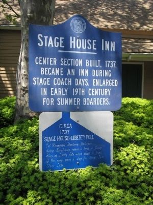 Stage House Inn and Stage House & Liberty Pole Markers. Click for full size. Stage House Inn and Stage House & Liberty Pole Markers image. Click for full size.