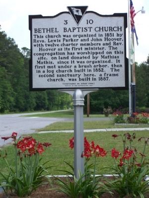 Bethel Baptist Church Marker. Click for full size. Bethel Baptist Church Marker image. Click for full size.