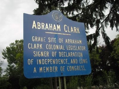 Abraham Clark Marker image. Click for full size.