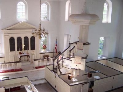 The celebrated three-tier pulpit of Aquia Episcopal Church. image. Click for full size.