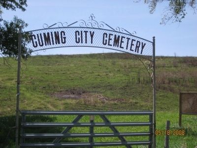 Cuming City Cemetery Gate image. Click for full size.