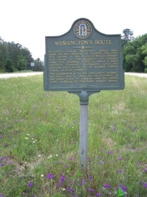 Washington's Route Marker. Click for full size. Washington's Route Marker image. Click for full size.