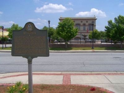 Sylvania Marker, backround includes the town square image. Click for full size.