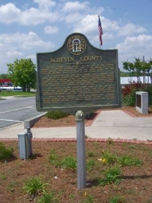 Screven County Marker. Click for full size. Screven County Marker image. Click for full size.