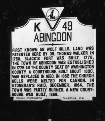Abingdon Marker. Click for full size. Abingdon Marker image. Click for full size.