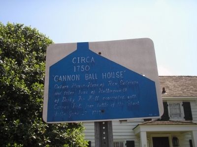 Cannon Ball House Marker image. Click for full size.