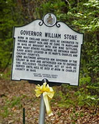 Governor William Stone with Yellow Ribbon image. Click for full size.