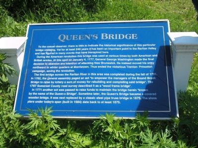 Queen’s Bridge Marker. Click for full size. Queen’s Bridge Marker image. Click for full size.