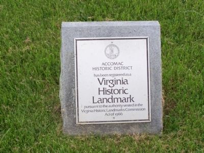 Accomac Historic District Marker. Click for full size. Accomac Historic District Marker image. Click for full size.