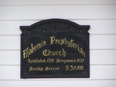 Makemie Presbyterian Church Plaque image. Click for full size.