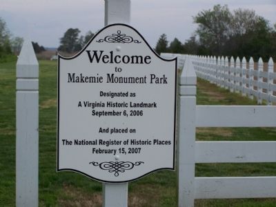 Makemie Monument Park Marker image. Click for full size.