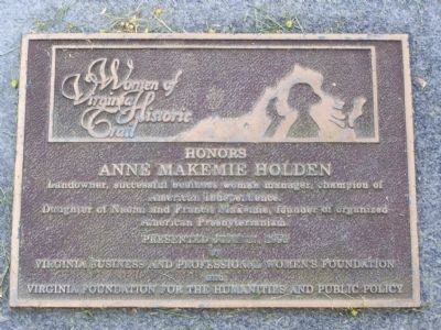 Anne Makemie Holden Marker image. Click for full size.