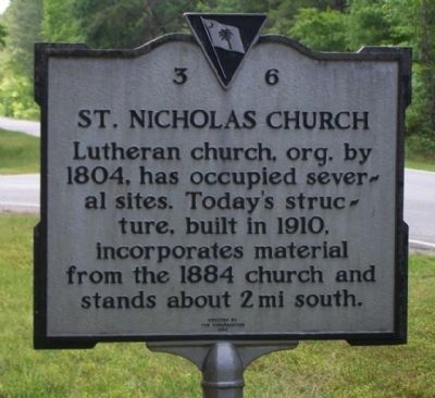 St. Nicholas Church Marker. Click for full size. St. Nicholas Church Marker image. Click for full size.