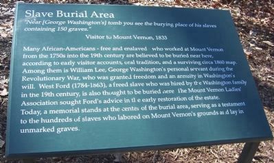 Slave Burial Area. Click for full size. Slave Burial Area image. Click for full size.
